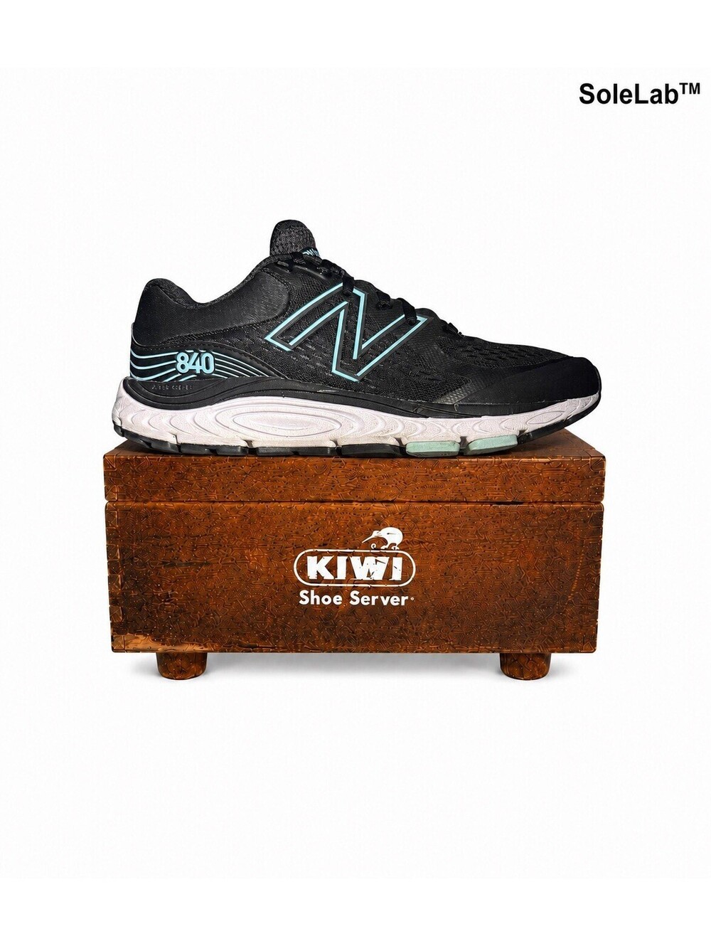 New Balance 840v5 Women’s 9.5 B Black Storm Blue Running Shoes W840BM5 ABZORB